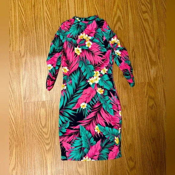 hawaiian bodycon dress Custom Hawaii Oahu Island Short Sleeve Bodycon Dress Hawaiian Warrior main image 0
